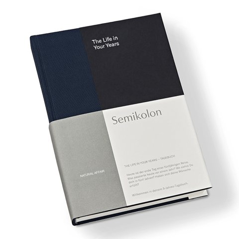 Semicolon Five Year Diary 152 x 217 x 30 mm, 388 pages, midnight