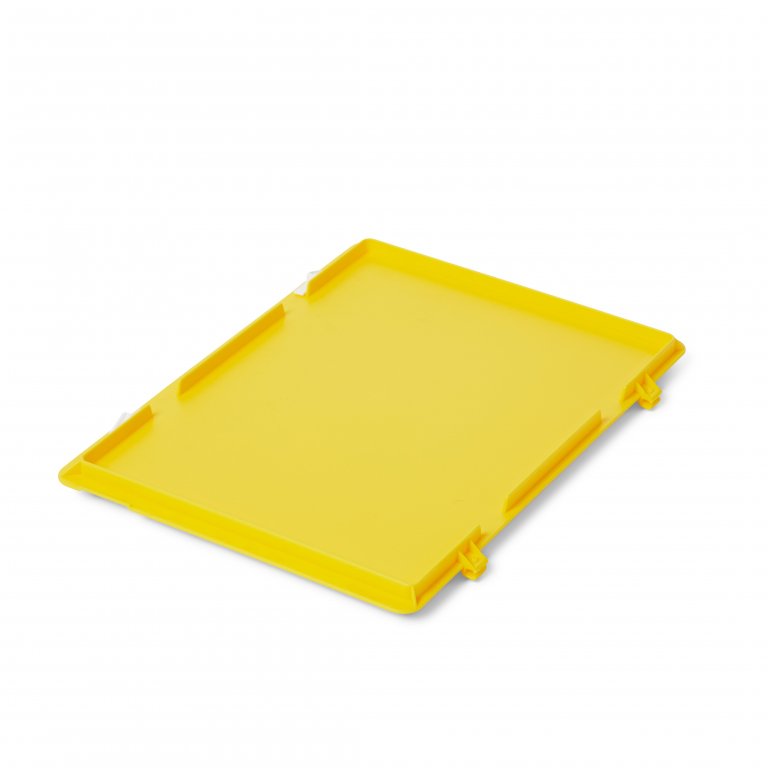 Deckel für Stapelkiste gelb, mit Scharnier