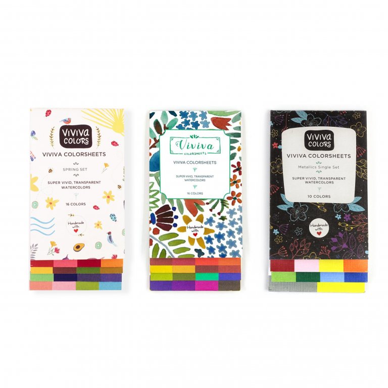 Viviva Watercolor Colorsheets, Set