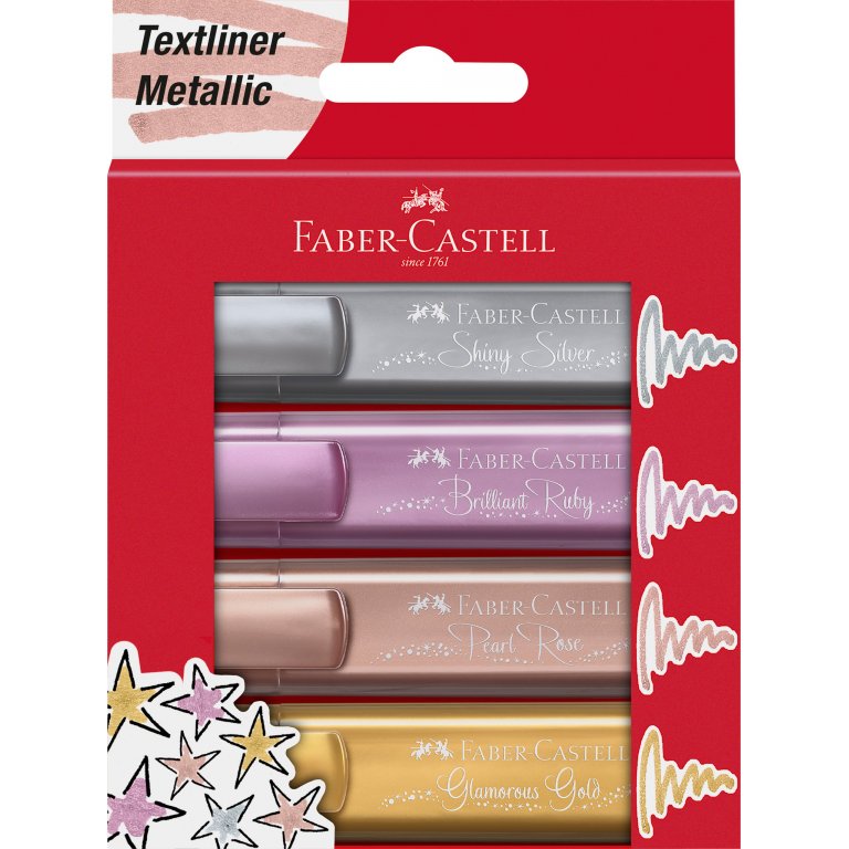 Faber-Castell Textmarker 46 Metallic Set