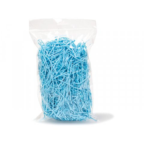 Decorative paper wool PE bag 30 g, blue