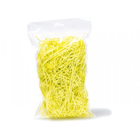 Decorative paper wool PE bag 30 g, yellow