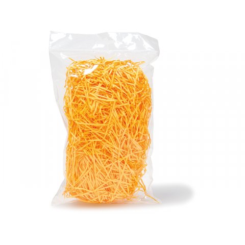Decorative paper wool PE bag 30 g, orange