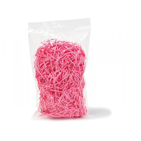 Decorative paper wool PE bag 30 g, pink