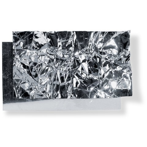 PVC-hart Spiegelfolie, dünn, farbig, glänzend s = 0,035 mm, b = 1200 10 m/Rolle, silber/silber