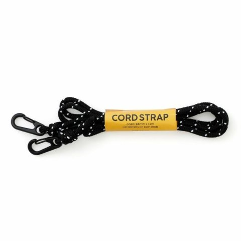 Carry Tite tracolla 5 mm x 1,2 m, con 2 moschettoni, nero