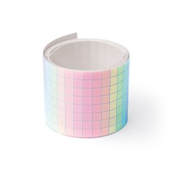 Mirror stones on self-adhesive film, rolled, 2 rolls, 40 mm x 1 m, iridescent PET beads, 5 x 5 mm.