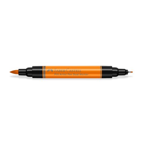 Faber-Castell Dual Marker Pitt Artist Pen Tuschestift, lasurorange (A113)