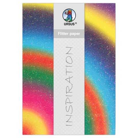 Rainbow glitter cardboard 23 x 33 cm, 220 g/m², sheets