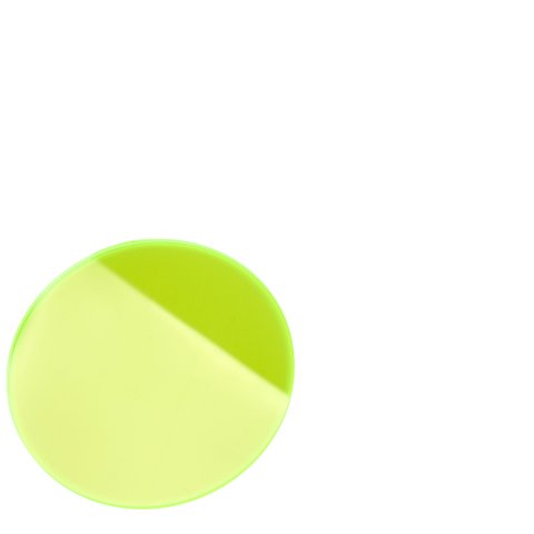 Vidrio acrílico GS transparente círculo fluorescente Ø 80 mm, s = 3 mm, cortado con láser, verde