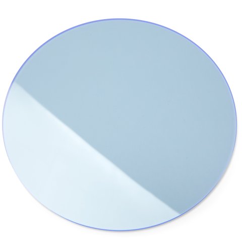 Vidrio acrílico GS transparente círculo fluorescente Ø 150 mm, s = 3 mm, cortado con láser, azul