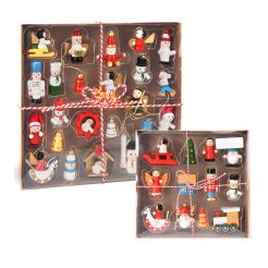 Colgantes navideños de madera