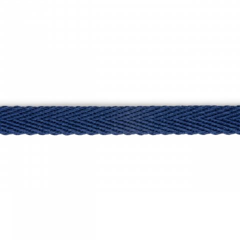 Flat cord, braided, cotton w = 15 mm, dark blue (210)