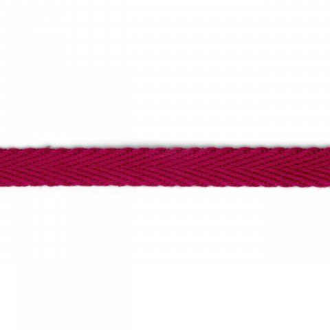 Flat cord, braided, cotton w = 15 mm, dark red (750)