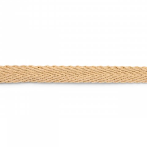 Flat cord, braided, cotton w = 15 mm, beige (886)