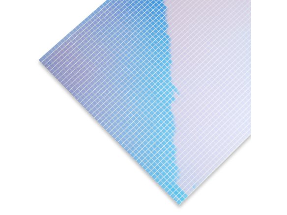 Polystyrol Spiegel selbstklebend, Quadrate 5 mm, irisierend hellblau/pink  1,2 x 245 x 490 mm kaufen