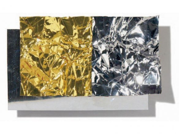 Acquistare Foglio/specchio PVC rigido, sottile, color, liscio, s=0,035 mm,  b=1500 10 m/rotolo, argento/argento online