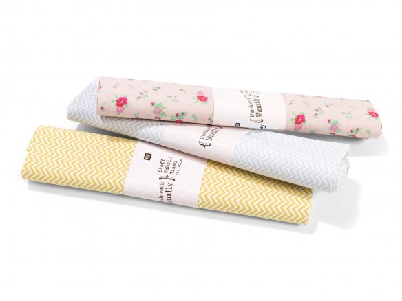 Cotone Patchwork Family, tessuto fantasia