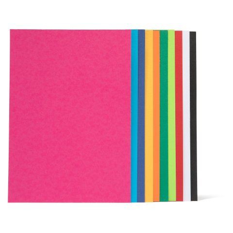 Paquete de mezcla de colores de cartón fotográfico 270 g/m², 210 x 297, 10 hojas, colores básicos