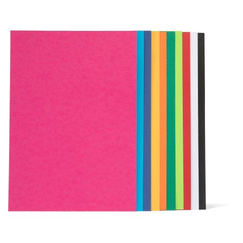 Paquete de mezcla de colores de cartón fotográfico 270 g/m², 210 x 297, 50 hojas, colores básicos