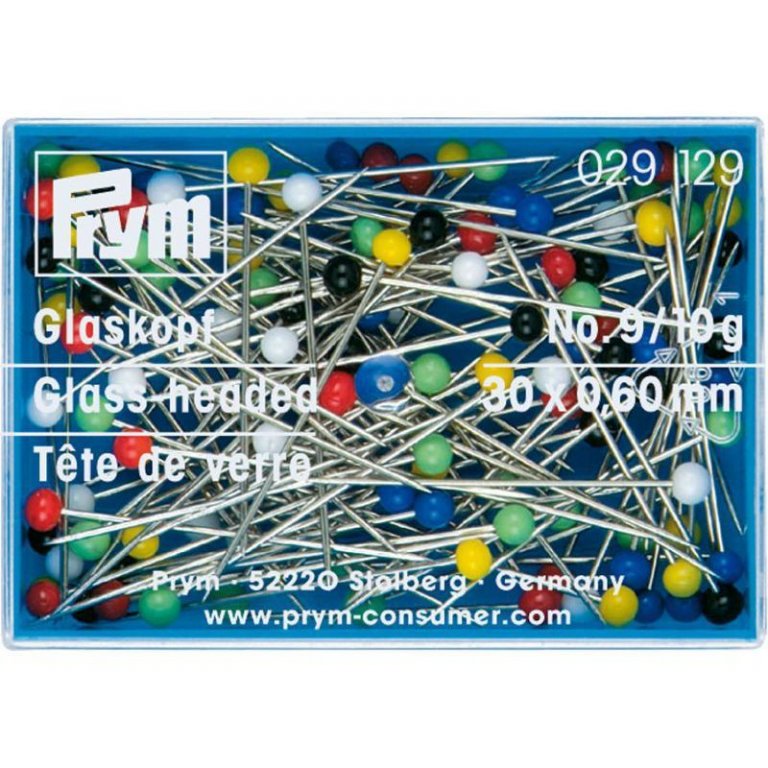 Prym Buntkopf-Stecknadel Glas, Stahl, gehärtet