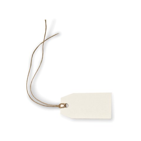 Cardboard hang tags, perforated 30 x 60 mm, ca. 300 g/m², white, 10 pieces