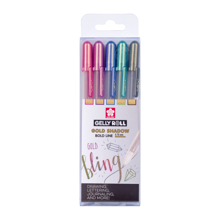 Sakura Gel Pencils Gelly Roll Gold Shadow Set