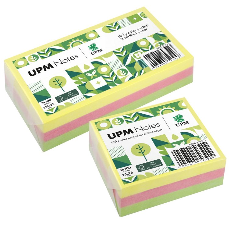 Haftnotizen UPM Farbmix Neon, FSC