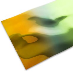 Polystyrene mirror, colored, irregularly corrugated iridescent rainbow 8 x 320 x 1000 mm, s = 2 mm