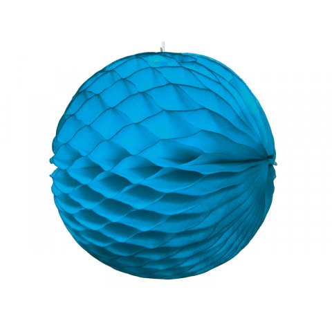 Modulor honeycomb paper decoration, ball ø 100 mm, luminous blue