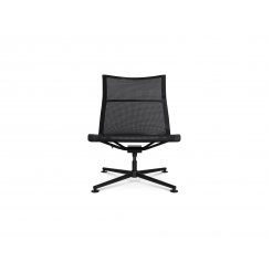 Wagner D1 swivel chair, low back 380-440x630x910mm, w/o armrests, glides, black