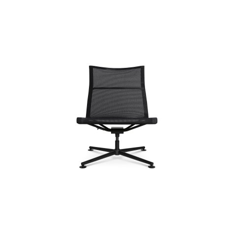 Wagner D1 swivel chair, low back 380-440x630x910mm, w/o armrests, glides, black