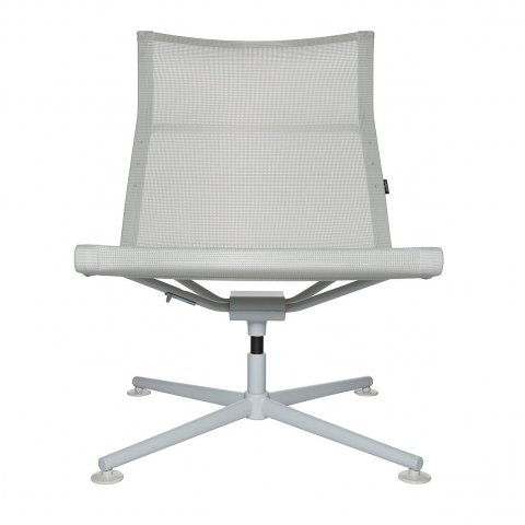 Wagner D1 swivel chair, low back 380-440x630x910mm, w/o. arm rests, sliders, white