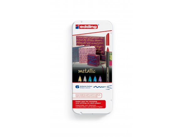 Edding 1200 Metallic color pen, set