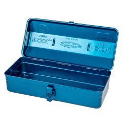Caja de herramientas de acero Toyo Caja de herramientas Y-350 350 x 110 x 150 mm, chapa de acero azul