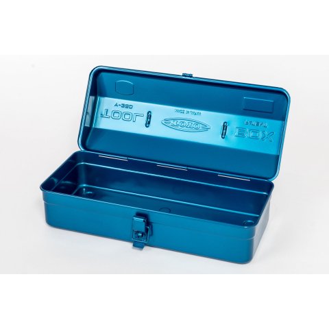 Caja de herramientas de acero Toyo Caja de herramientas Y-350 Modelo Y 350, 350 x 110 x 150 mm, chapa de acero, azul