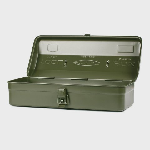 Caja de herramientas de acero Toyo Caja de herramientas Y-350 350 x 110 x 150 mm, chapa de acero caqui
