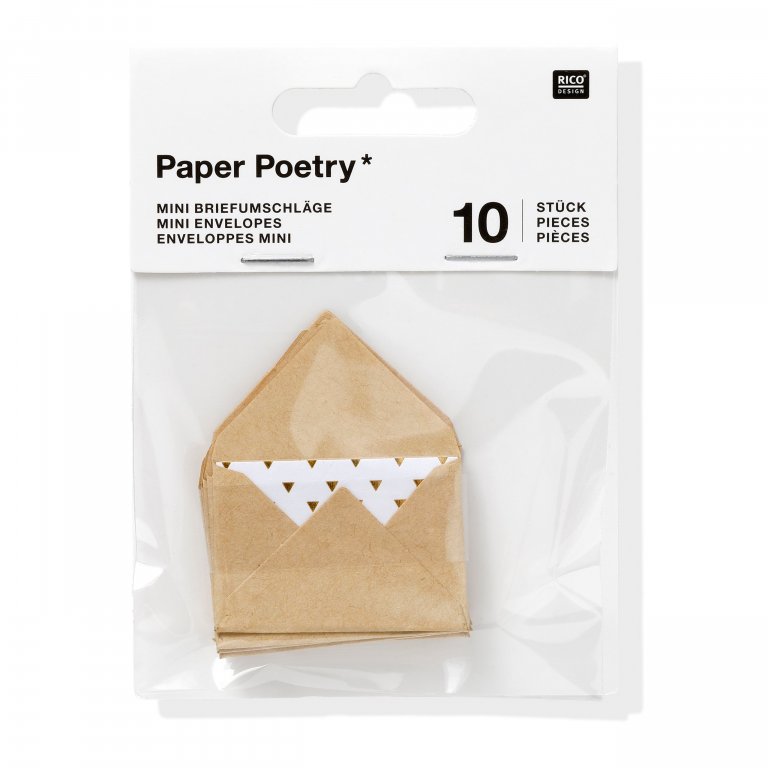 Briefumschläge Mini Paper Poetry Kraftpapier