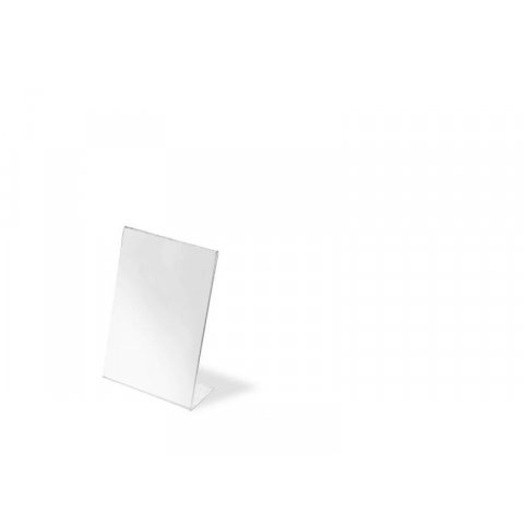 Document display stand, L-type for A6, colourless, transparent, (155x105x72 mm)