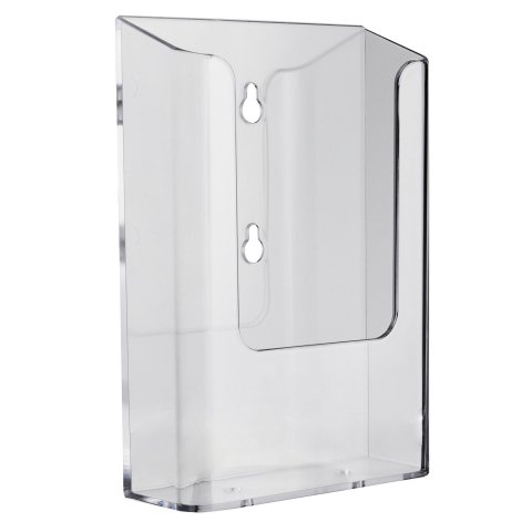 Brochure holder for wall mounting for 1/3 DIN A4 (HF), colorless transparent