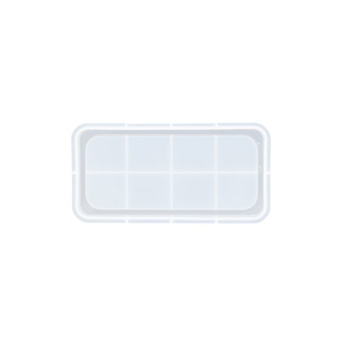 Jesmonite Silikonform Schale 18,2 x 9,3 cm, 1,2 cm hoch, rechteckig mit Rand