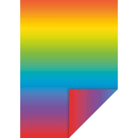 Photo cardboard patterned A4 21 x 29.7 cm, 300 g/m², rainbow gradient