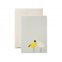 Biglietto Pleased to meet, Klappkarte mit Kuvert, DIN A6/C6, Vogelhochzeit