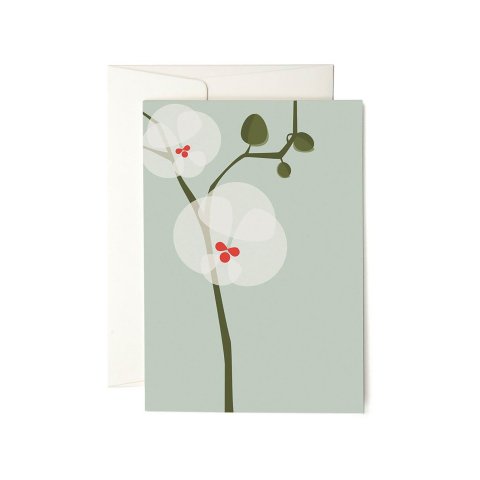 Pleased to meet greeting card folded card + envelope, DIN A6, orchid