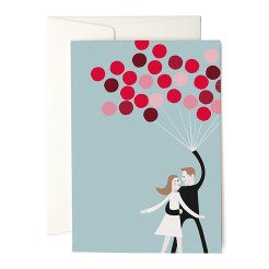 Biglietto Pleased to meet, DIN A6, cartoncino piegato con busta, L'amore è nell'aria