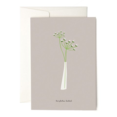 Pleased to meet Grußkarte DIN A6, Klappkarte mit Kuvert, Slim white vase