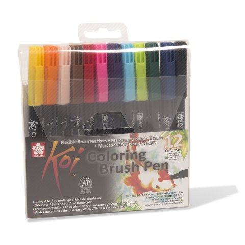 Sakura Koi Coloring Brush Set 12er-Set, farbig sortiert