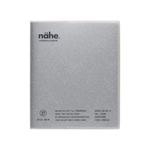 Hightide calendario mensual cerca de 15 meses 2026/2027, 105 x 125 mm, costura, gris (0378)