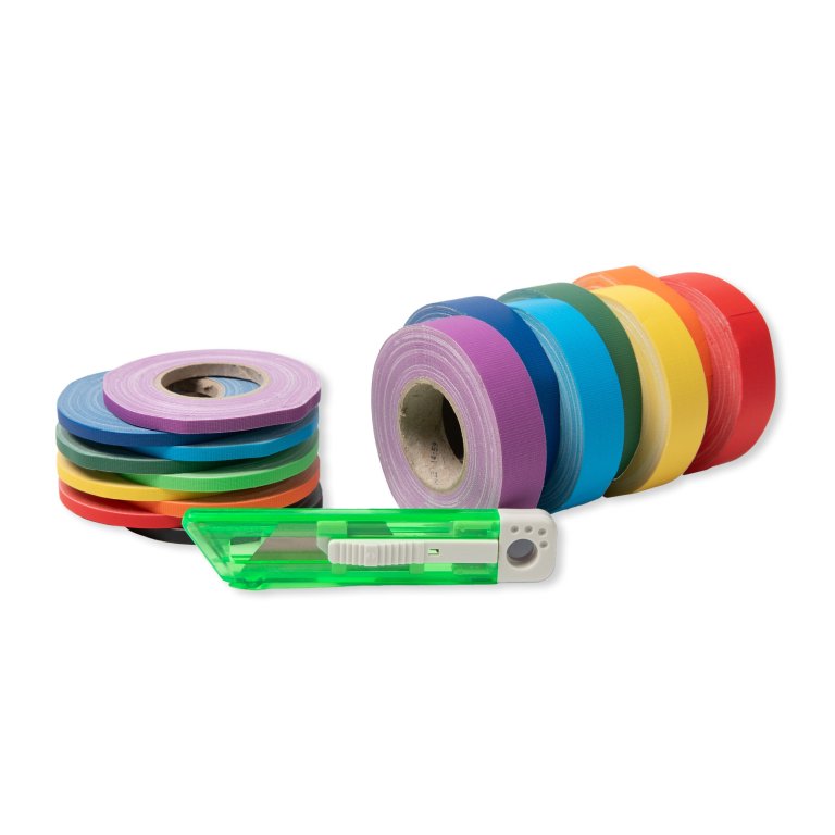 Modulor Gewebeband ''Gaffa'', Rainbow-Set