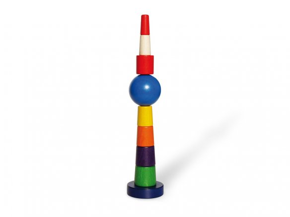 Juego apilable de madera de haya lacada